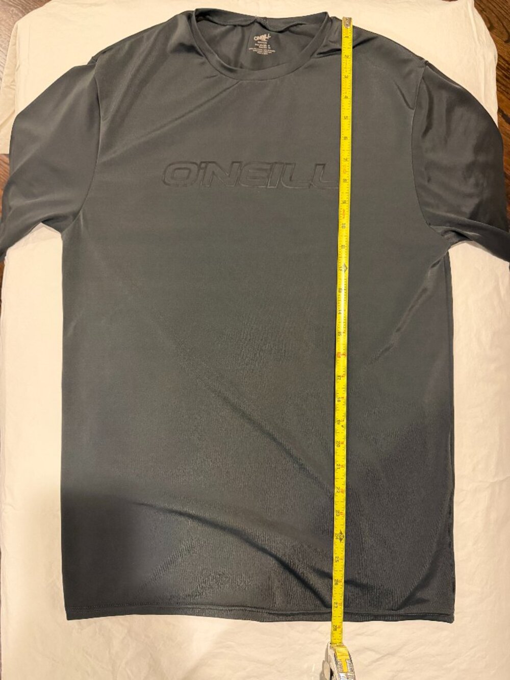 O'Neill Men's Gray Short Sleeve Rash Guard Size M Like New UPF 50+